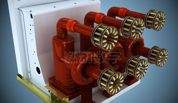 智能中壓斷路器——保護(hù)測(cè)控裝置三維動(dòng)畫制作