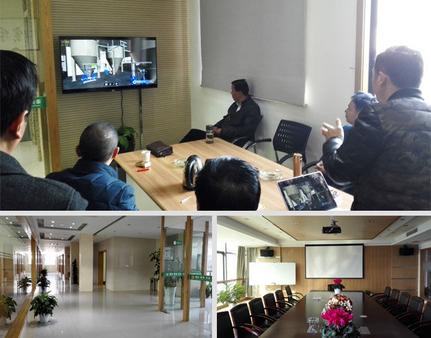 與三和環保集團相關領導進行技術溝通